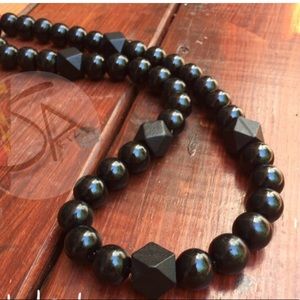 Jumbo wooden bead necklace 30”